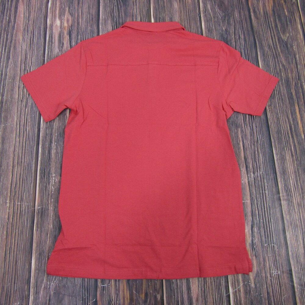 Swet Tailor Polo Shirt Mens Large Red‎ Short Sleeve Cotton Spandex Casual Top - Picture 7 of 8
